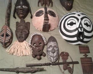 African and new guinea tribal art