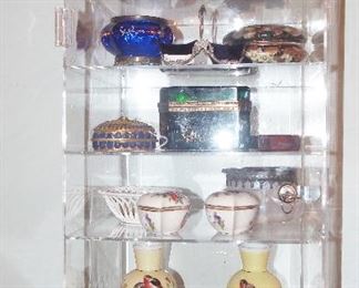 Fabulous smalls inc. Herend, Crystal Caskets, Malachite Dresser Jars, Nippon, Cricket Box & Misc. Oriental