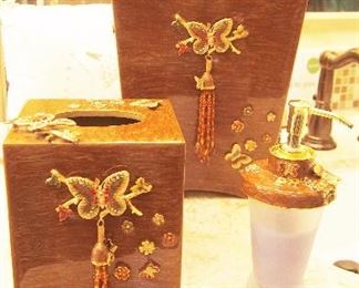 Gorgeous Mike & Ally Bathroom Vanity Sets (this one has butterflies and jewels and she paid about $600 but your know our price will be fair)