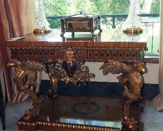 Pr. Waterford Table Lamps, Nice Maitland Smith Mirrored Box