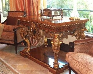 Great $21,000 Retail Price Gilt and Inlaid Foyer Table....our price will be fair as usual :)