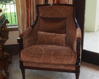 One of Pair of Randolph and Hein Upholstered Armchairs ABSOLUTELY WONDEROUS!