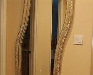 Silvered Modern Mirror