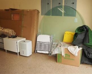Lots of Misc. Glass, Ikea Furniture, FULL SIZE Pool Table still in Box from move, Exercise Equipment too