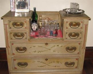 Chest of drawers used as a bar!! Cheers