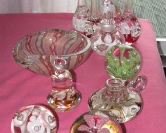 Paper weights art glass pieces