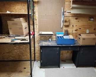 Work bench and shelving