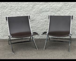 Pair of chrome chairs