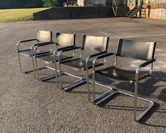 Chrome tubular chairs