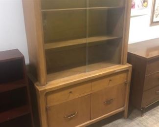 Solid wood china cabinet