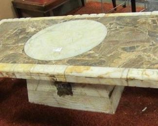 $55.00 South American alabaster covered table