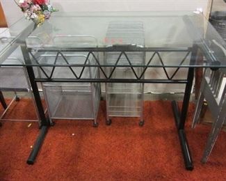 $48.00 glass top table