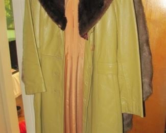 Vintage Leather and Fur Coat