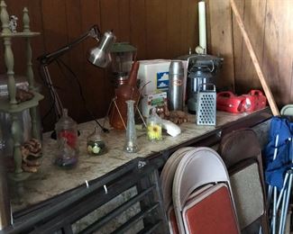 Garage items, Folding Chairs, Desk Lamp and Much More!