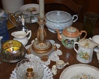 Loads of Collectible Items pictured here Covered Soup Tureen to Glass Pitcher, to Nippon Tea Pot and Much Much More!