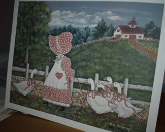 Print by Gwen Montgomery signed twice