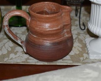 Antique Pottery Water Pitcher