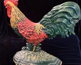 20. Wrought Iron Painted Rooster (12")