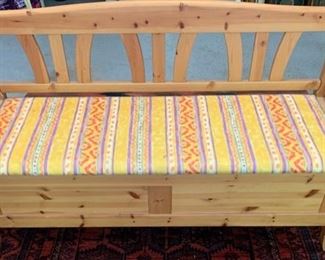 26. Ikea Pine Storage Bench (58" x 20" x 31")