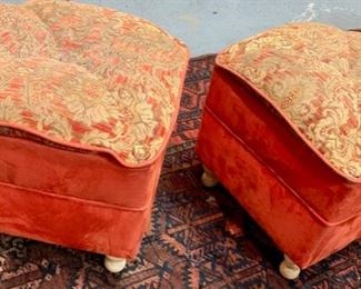 32. Pair of Upholstered Stools (18" x 18" x 19")