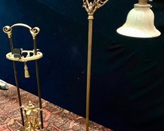 37. Antique Deco Floor Lamp (44")
38. Painted Vintage Wrought Iron Ash Tray Stand (36")