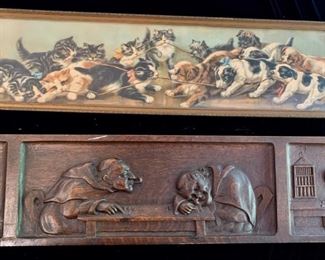 44. Carved Wood Panel (43" x 10")