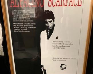 52. Scarface Movie Poster Framed