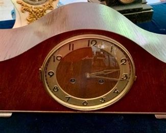 63. Haid Wood Mantel Clock (23" x 7" x 9")