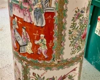 57. Asian Porcelain Umbrella Stand (11" x 25")