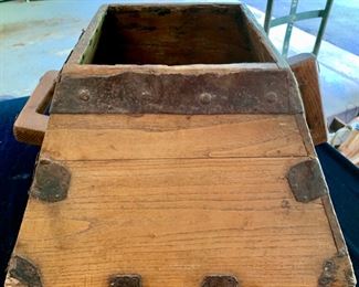 Angular Wood Box w/ Metal Detail