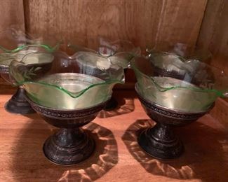 24. 5 Sterling Silver Dessert Dishes