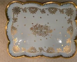 28. Handpainted Limoge Tray (17'' x 13.5'')