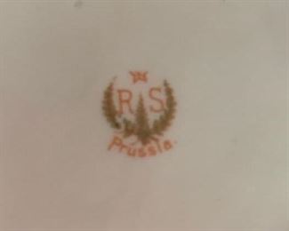 38. Rs. Prussia Porcelain Sugar Bowl (5.5'')