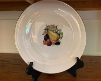 Porcelain Plate w/ Handpainted Fruit