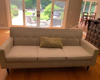 63. Pair of Off White Tufted Back Better by Design 3 Cushion Sofa (81'' x 37'' x 33'')