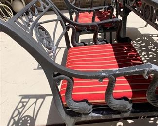 80. Wrought Iron Outdoor Dining Table w/ Fish Motif (70'' x 35'' x 29'')
81. 6 Wrought Iron Armchairs w/ Fish Motif (21'' x 22'' x 29'')