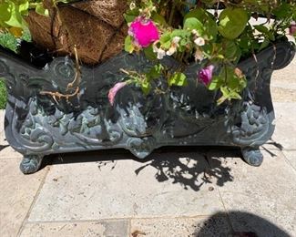 82. Pair of Metal Antique Planters (24'' x 12'' x 12'')