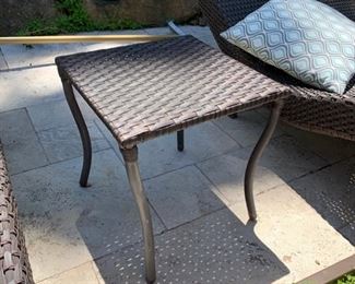 86. All Weather Wicker Side Table