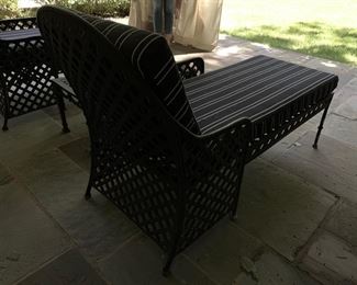 91. Pair of Wrought Iron Chaise Lounge (24'' x 56'' x 39'')