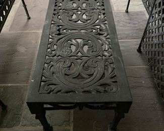 92. Wrought Iron Coffee Table (36'' x 17'' x 15'')
