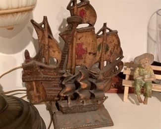 106. Metal Ship Doorstop (6'')