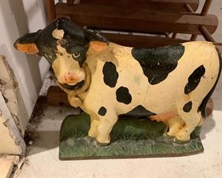 106. Metal Cow Doorstop (6'')