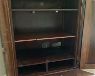 135. 2 Door 1 Drawer Armoire (46'' x 28'' x 71'')