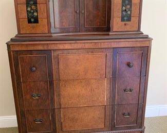 155. Inlayed Handpainted Womans Chest (40'' x 21'' x 59'')