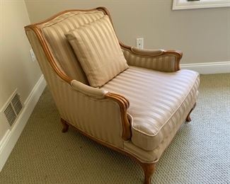 156. Silk Upholstered Armchair (29'' x 31'' x 32'')