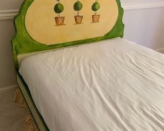 161. Full Handpainted Antique Bed