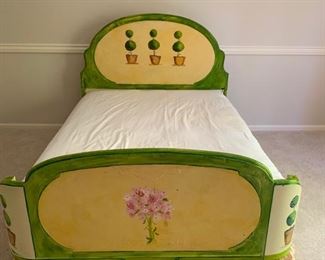 161. Full Handpainted Antique Bed