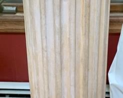 46. 60" Neoclassical Julius Caesar Ceramic Bust Sculpture on Roman Column, 2 Pc