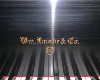 60. Wm. Knabe & Co. Baby Grand in Satin Ebony Finish, #152049, w/ Cheetah Print Bench, 5'4"
