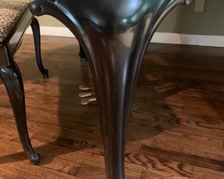 60. Wm. Knabe & Co. Baby Grand in Satin Ebony Finish, #152049, w/ Cheetah Print Bench, 5'4"